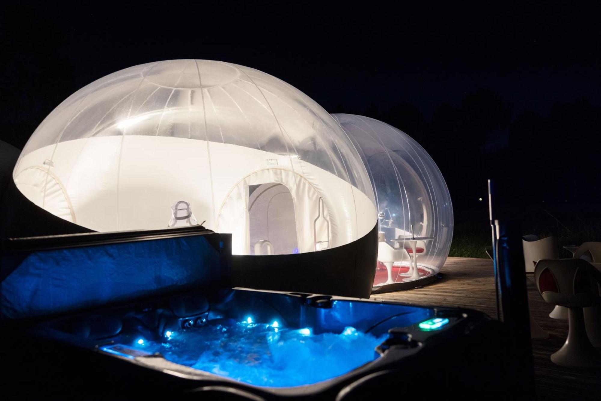 L Ost In Sensations -Hebergements Insolites Et Suites De Luxe Spa Sauna Piscine Foret Marcenais Exterior photo